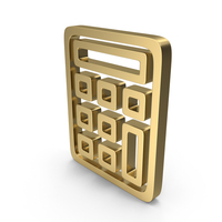Calculator Icon Gold PNG & PSD Images