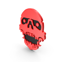 Zombie Skull Symbol Red PNG & PSD Images