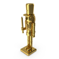 Christmas Nutcracker Gold PNG & PSD Images