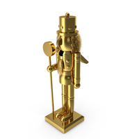 Christmas Nutcracker Gold PNG & PSD Images