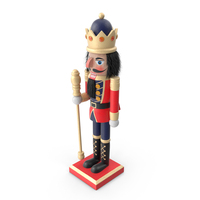 Christmas Nutcracker With Black Fur PNG & PSD Images