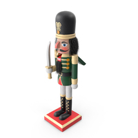 Christmas Nutcracker With Black Fur PNG & PSD Images