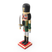 Christmas Nutcracker with Black Fur PNG & PSD Images