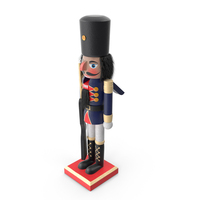 Christmas Nutcracker with Black Fur PNG & PSD Images