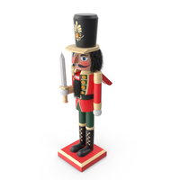 Christmas Nutcracker with Black Fur PNG & PSD Images