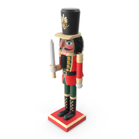 Christmas Nutcracker with Black Fur PNG & PSD Images
