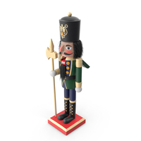 Christmas Nutcracker With Black Fur PNG & PSD Images