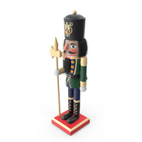 Christmas Nutcracker with Black Fur PNG & PSD Images