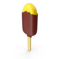 Cartoon Ice Cream Yellow PNG & PSD Images