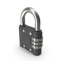 Cartoon Black Padlock PNG & PSD Images