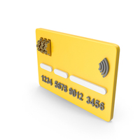 Cartoon Yellow Bank Card PNG & PSD Images
