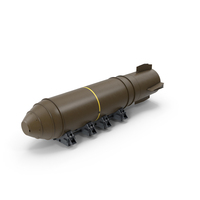 MK-17 Thermonuclear Bomb in Shipping Trolley PNG & PSD Images