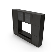 Ikea Besta Livingroom TV Panel With Media Storage PNG & PSD Images