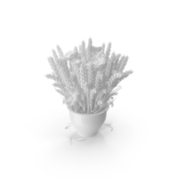 Monochrome Vase With Wild Flowers PNG & PSD Images