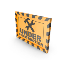 Cartoon Under Construction Board PNG & PSD Images