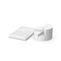Calculator Beside Pie Graph PNG & PSD Images
