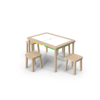 Ikea Flisat Table and Chairs PNG & PSD Images