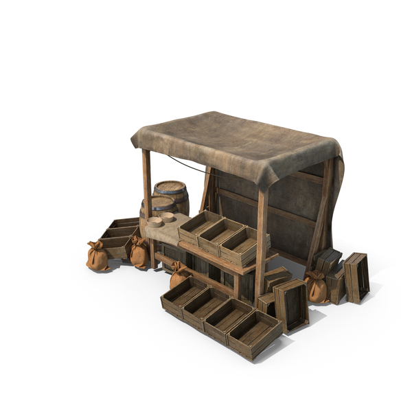 Medieval Market Stall Empty PNG & PSD Images