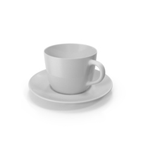 Ceramic Coffee Cup With Saucer PNG & PSD Images