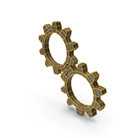 Gears Settings Design Wire Frame PNG & PSD Images