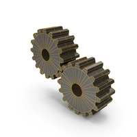 Gears Settings Shape Wire Frame PNG & PSD Images