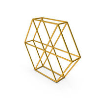 Hexagon Wire Frame Cylinder PNG & PSD Images