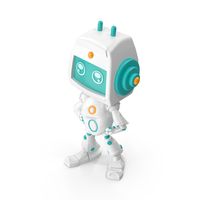 Cartoon Robot Pose PNG & PSD Images