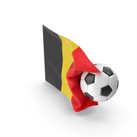 Belgium Flag With Foot Ball PNG & PSD Images