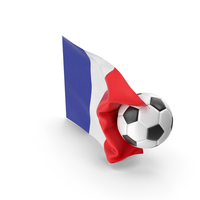 France Flag With Foot Ball PNG & PSD Images