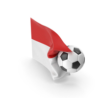 Monaco Flag With Foot Ball PNG & PSD Images