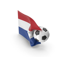 Netherlands Flag With Foot Ball PNG & PSD Images