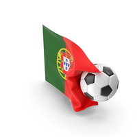 Portugal Flag With Foot Ball PNG & PSD Images