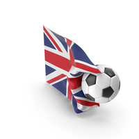 United Kingdom Flag With Foot Ball PNG & PSD Images
