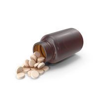 Protein Tablets And Bottle PNG & PSD Images