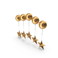 Golden Five Stars Rating Round Balloon PNG & PSD Images