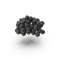 Black Group Round Balloon PNG & PSD Images