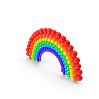 Rainbow Semi Circle Round Balloon PNG & PSD Images
