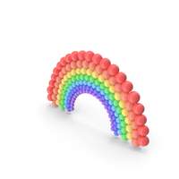 Soft Colors Rainbow Semi Circle Round Balloon PNG & PSD Images