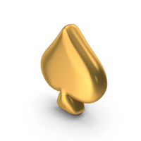 Ace Of Spades Playing Card Icon Gold PNG & PSD Images