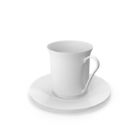Cup And Saucer Monochrome PNG & PSD Images