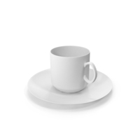 Coffee Cup And Saucer Monochrome PNG & PSD Images