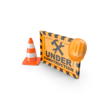 Cartoon Under Construction Gold PNG & PSD Images