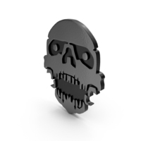 Zombie Skull Symbol Black PNG & PSD Images