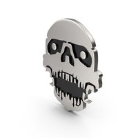 Zombie Skull Symbol Silver PNG & PSD Images