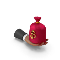 Holding Dollar Bag In Left Hand PNG & PSD Images