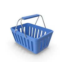 Blue Shopping Basket PNG & PSD Images