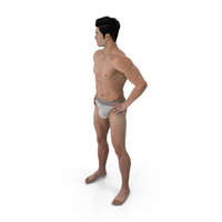 Male Athletic Anatomy Figure Posing Fur PNG & PSD Images