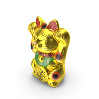 Maneki Neko Lucky Cat Figurine PNG & PSD Images