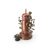 Vintage La Pavoni Espresso Machine And Coffee Grinder With Beans PNG & PSD Images