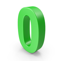Green Number 0 PNG & PSD Images